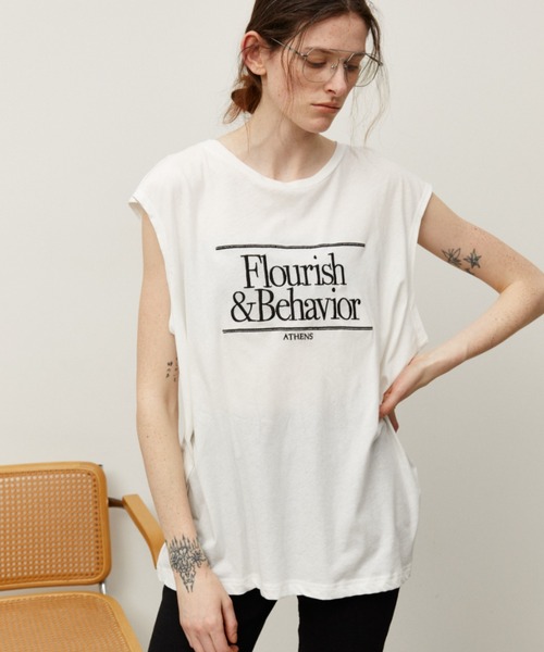 Auntie Rosa Holiday(アンティローザホリデー)の「オーバーサイズシアーノースリ(Tシャツ/カットソー・レディース・ブルー/グレー/ホワイト・FREE)」の16枚目の写真