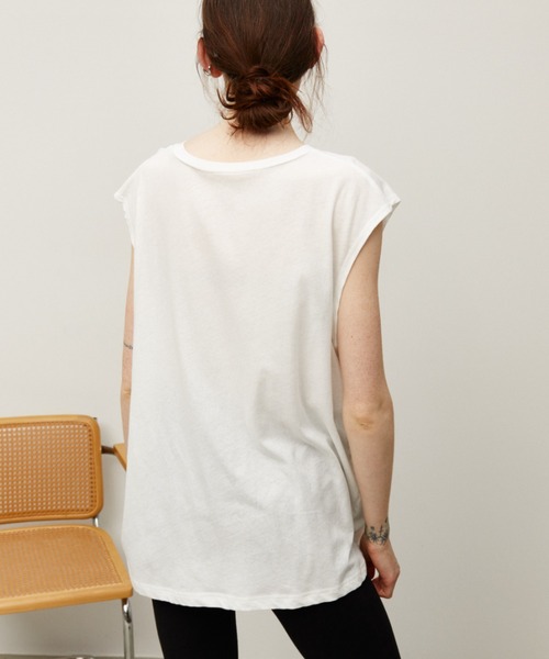 Auntie Rosa Holiday(アンティローザホリデー)の「オーバーサイズシアーノースリ(Tシャツ/カットソー・レディース・ブルー/グレー/ホワイト・FREE)」の19枚目の写真
