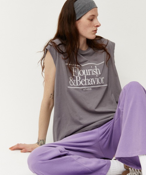 Auntie Rosa Holiday(アンティローザホリデー)の「オーバーサイズシアーノースリ(Tシャツ/カットソー・レディース・ブルー/グレー/ホワイト・FREE)」の5枚目の写真
