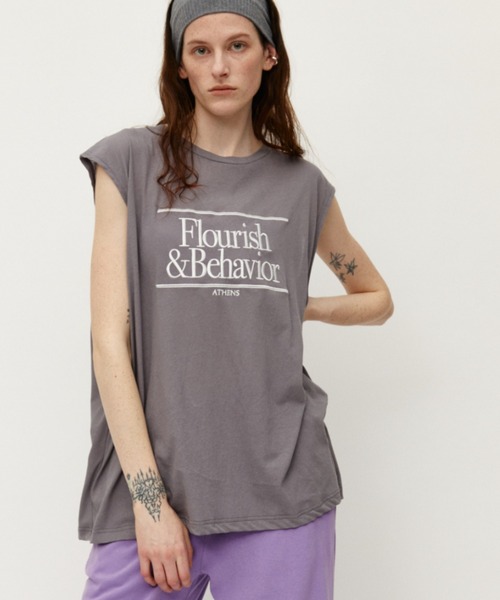 Auntie Rosa Holiday(アンティローザホリデー)の「オーバーサイズシアーノースリ(Tシャツ/カットソー・レディース・ブルー/グレー/ホワイト・FREE)」の7枚目の写真