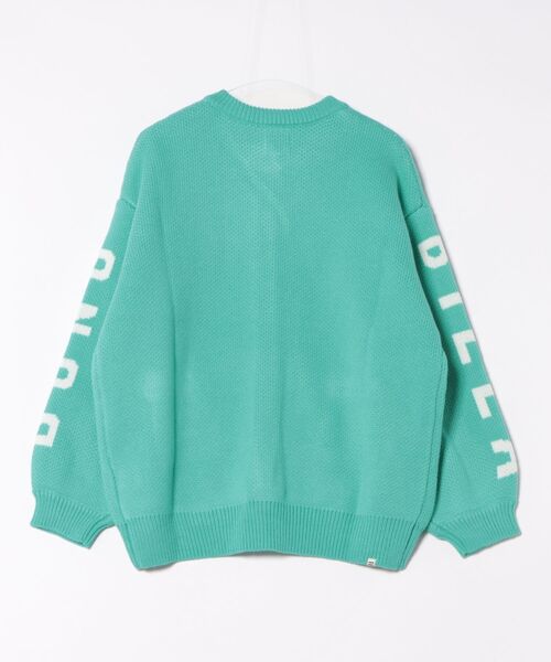BILLABONG(ビラボン)の「【BILLABONG/ビラボン】LOGO JACQUARD SWEATER/ジャガード織り カーディガン 袖プリント ロゴ(カーディガン/ボレロ・レディース・ブラック/ブルー・MEDIUM)」の9枚目の写真
