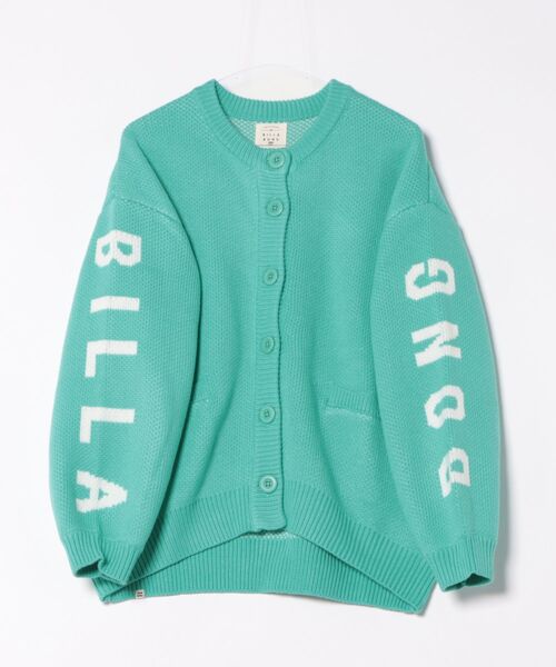 BILLABONG(ビラボン)の「【BILLABONG/ビラボン】LOGO JACQUARD SWEATER/ジャガード織り カーディガン 袖プリント ロゴ(カーディガン/ボレロ・レディース・ブラック/ブルー・MEDIUM)」の3枚目の写真