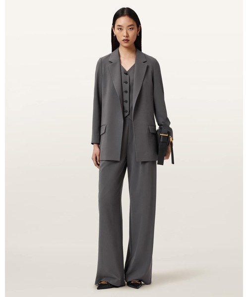 ALLSAINTS(オールセインツ)の「ALEIDA LIGHTWEIGHT WIDE LEG TROUSERS | ALEIDA WL ライトウェイト ワイド レッグ トラウザー(スラックス・レディース・グレー系その他・6/8/10)」の1枚目の写真