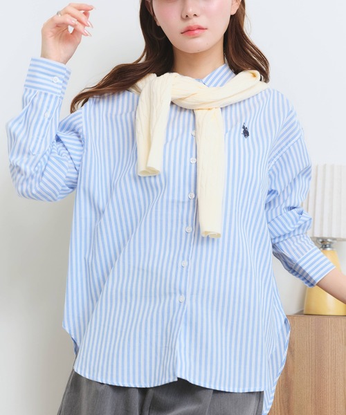 U.S. POLO ASSN.(ユーエスポロアッスン)の「【U.S. POLO ASSN./ユーエスポロアッスン】ブロード ダブルホースマン レギュラーカラー シャツ(シャツ/ブラウス・レディース・イエロー/ブルー系その他/ネイビー/ピンク系その他/ブルー/ホワイト・L/M/LL)」の11枚目の写真