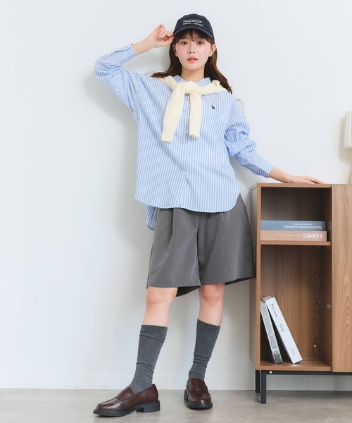 U.S. POLO ASSN.(ユーエスポロアッスン)の「【U.S. POLO ASSN./ユーエスポロアッスン】ブロード ダブルホースマン レギュラーカラー シャツ(シャツ/ブラウス・レディース・イエロー/ブルー系その他/ネイビー/ピンク系その他/ブルー/ホワイト・L/M/LL)」の15枚目の写真