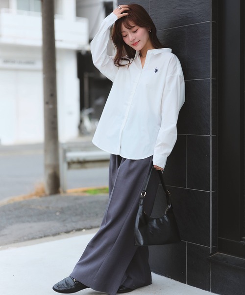 U.S. POLO ASSN.(ユーエスポロアッスン)の「【U.S. POLO ASSN./ユーエスポロアッスン】ブロード ダブルホースマン レギュラーカラー シャツ(シャツ/ブラウス・レディース・イエロー/ブルー系その他/ネイビー/ピンク系その他/ブルー/ホワイト・L/M/LL)」の22枚目の写真