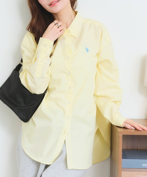 U.S. POLO ASSN.(ユーエスポロアッスン)の「【U.S. POLO ASSN./ユーエスポロアッスン】ブロード ダブルホースマン レギュラーカラー シャツ(シャツ/ブラウス・レディース・イエロー/ブルー系その他/ネイビー/ピンク系その他/ブルー/ホワイト・L/M/LL)」の18枚目の写真