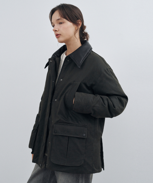 MONGDOL(モンドル)の「ダックダウンワックスコーティングワークパディングジャケットカーキMDJP023KHAKI(ダウンジャケット/コート・レディース・その他・F)」の13枚目の写真