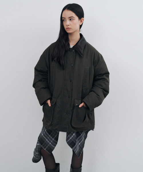 MONGDOL(モンドル)の「ダックダウンワックスコーティングワークパディングジャケットカーキMDJP023KHAKI(ダウンジャケット/コート・レディース・その他・F)」の14枚目の写真