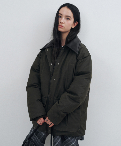 MONGDOL(モンドル)の「ダックダウンワックスコーティングワークパディングジャケットカーキMDJP023KHAKI(ダウンジャケット/コート・レディース・その他・F)」の6枚目の写真