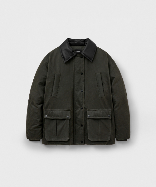 MONGDOL(モンドル)の「ダックダウンワックスコーティングワークパディングジャケットカーキMDJP023KHAKI(ダウンジャケット/コート・レディース・その他・F)」の8枚目の写真