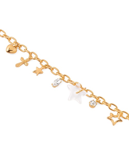 ANEMONE(アネモネ)の「ミックスチャームブレスレット(ブレスレット・レディース・ゴールド/シルバー・FREE)」の3枚目の写真