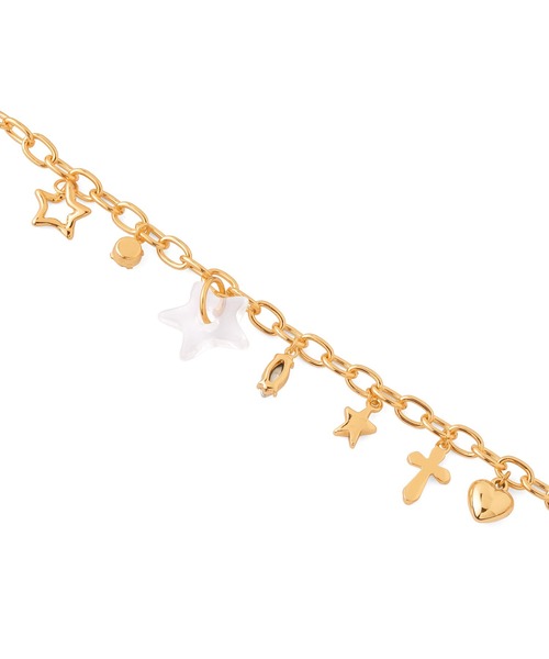 ANEMONE(アネモネ)の「ミックスチャームブレスレット(ブレスレット・レディース・ゴールド/シルバー・FREE)」の4枚目の写真