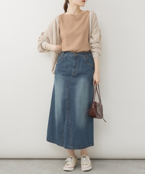 aity(アイティ)の「M-5L ボートネック ランダムリブタンクトップ(タンクトップ・レディース・ベージュ/ブラック/カーキ/ホワイト/モカ/杢グレー・L/M/4L/3L/LL)」の21枚目の写真