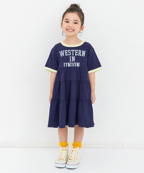 BREEZE（ブリーズ）の「【リンク】リンガー配色3柄ロゴワンピース（ワンピース・キッズ・アイボリー/ネイビー/レッド・100/90/80/140/130/120/110）」の20枚目の写真