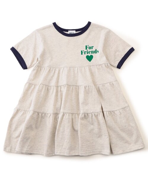 BREEZE（ブリーズ）の「【リンク】リンガー配色3柄ロゴワンピース（ワンピース・キッズ・アイボリー/ネイビー/レッド・100/90/80/140/130/120/110）」の6枚目の写真