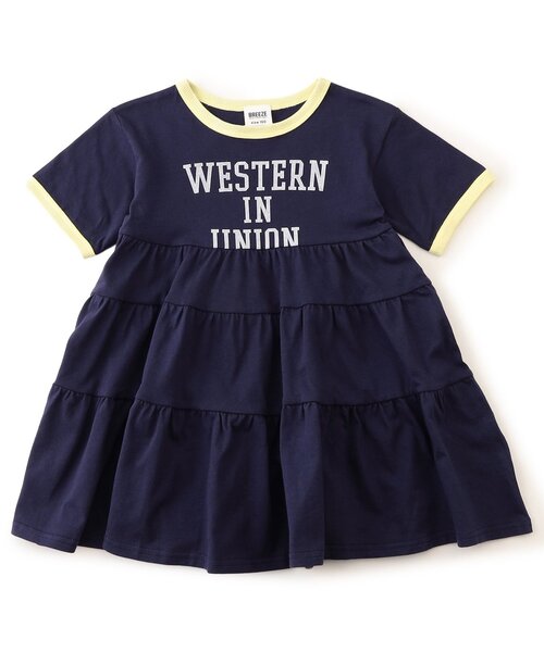 BREEZE（ブリーズ）の「【リンク】リンガー配色3柄ロゴワンピース（ワンピース・キッズ・アイボリー/ネイビー/レッド・100/90/80/140/130/120/110）」の12枚目の写真