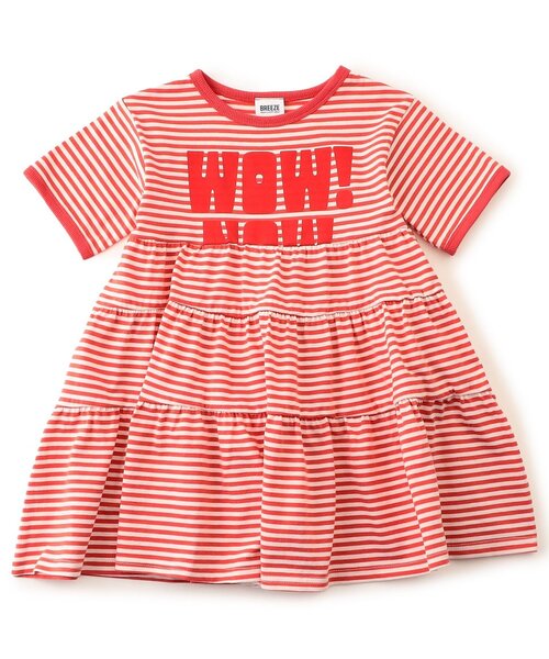 BREEZE（ブリーズ）の「【リンク】リンガー配色3柄ロゴワンピース（ワンピース・キッズ・アイボリー/ネイビー/レッド・100/90/80/140/130/120/110）」の13枚目の写真
