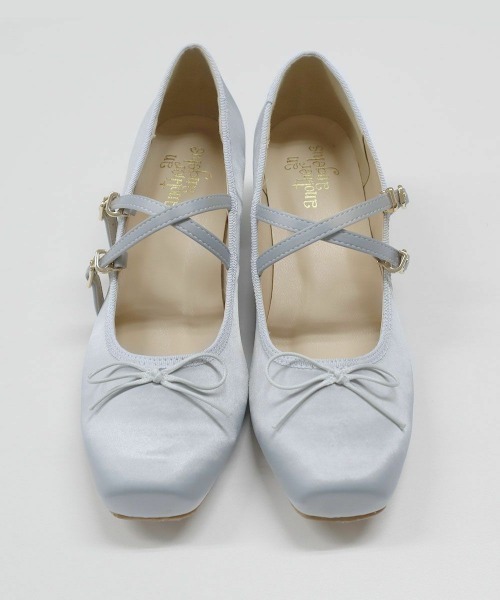 an another angelus（アンアナザーアンジェラス）の「クロスストラップサテンバレエパンプス/fint フィント（パンプス・レディース・ブルーグレー/ブラック・S/L/M）」の11枚目の写真