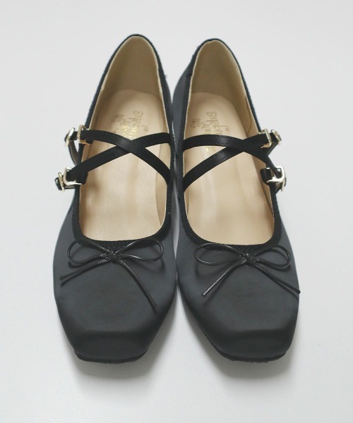 an another angelus（アンアナザーアンジェラス）の「クロスストラップサテンバレエパンプス/fint フィント（パンプス・レディース・ブルーグレー/ブラック・S/L/M）」の12枚目の写真