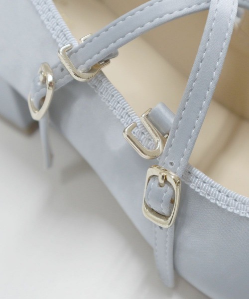 an another angelus（アンアナザーアンジェラス）の「クロスストラップサテンバレエパンプス/fint フィント（パンプス・レディース・ブルーグレー/ブラック・S/L/M）」の15枚目の写真