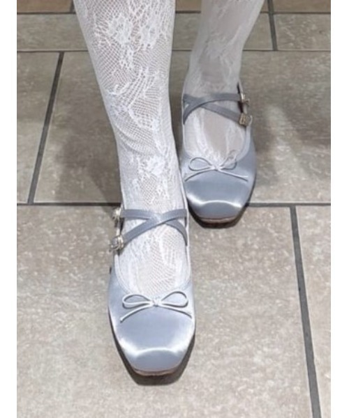 an another angelus（アンアナザーアンジェラス）の「クロスストラップサテンバレエパンプス/fint フィント（パンプス・レディース・ブルーグレー/ブラック・S/L/M）」の18枚目の写真