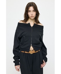 【26年SS新作】【セットアップ対応】OFF SHOULDER ZIP UP スウェット