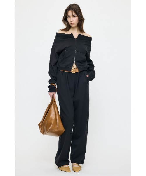 セール】【26年SS新作】【セットアップ対応】OFF SHOULDER ZIP UP