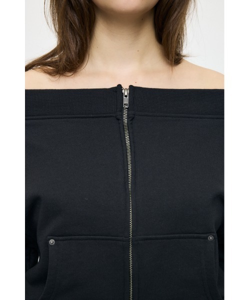 MOUSSY(マウジー)の「【26年SS新作】【セットアップ対応】OFF SHOULDER ZIP UP スウェット(スウェット・レディース・杢グレー/ベージュ/ライトブラック・FREE)」の11枚目の写真