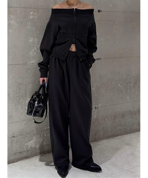 MOUSSY(マウジー)の「【26年SS新作】【セットアップ対応】OFF SHOULDER ZIP UP スウェット(スウェット・レディース・杢グレー/ベージュ/ライトブラック・FREE)」の21枚目の写真