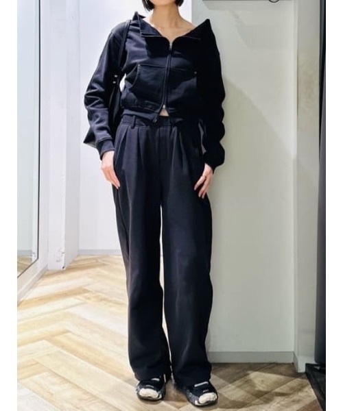 MOUSSY(マウジー)の「【26年SS新作】【セットアップ対応】OFF SHOULDER ZIP UP スウェット(スウェット・レディース・杢グレー/ベージュ/ライトブラック・FREE)」の19枚目の写真