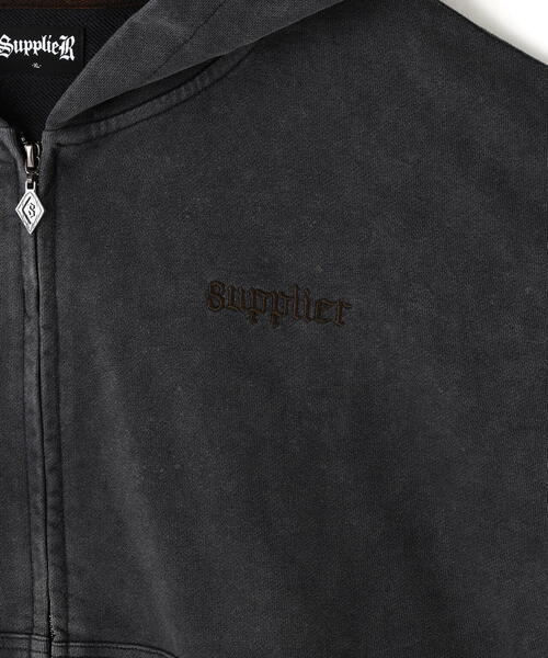SUPPLIER（サプライヤー）の「SUPPLIER/サプライヤー/Multiple Cross Rhinestone Zip Hoodie（パーカー・メンズ・ブルー/ブラック・L/XL/M）」の5枚目の写真