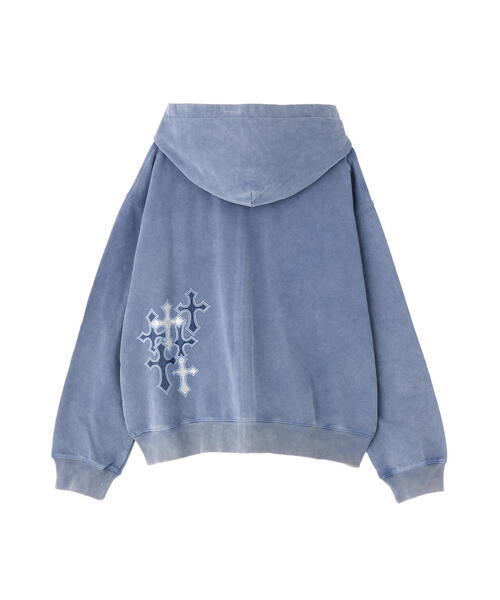 SUPPLIER（サプライヤー）の「SUPPLIER/サプライヤー/Multiple Cross Rhinestone Zip Hoodie（パーカー・メンズ・ブルー/ブラック・L/XL/M）」の19枚目の写真