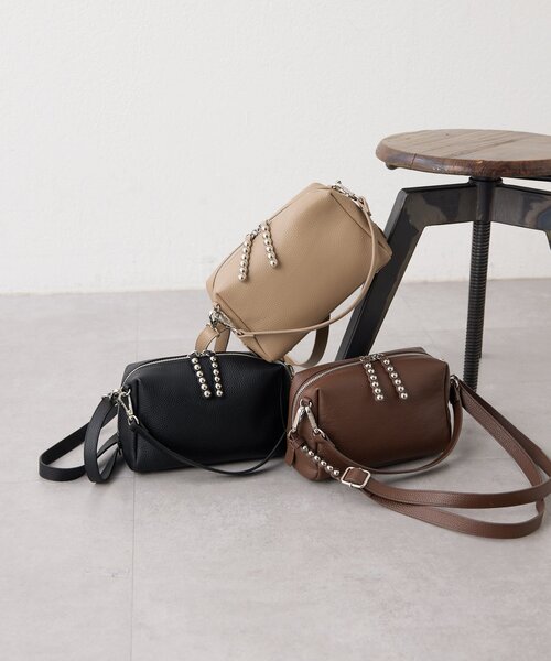 ear PAPILLONNER(イアパピヨネ)の「【ほし企画】スタッズポシェット/ショルダーバッグ(ショルダーバッグ・レディース・ブラック/ブラウン/グレー系その他・FREE)」の9枚目の写真