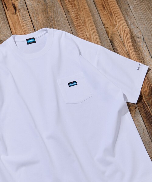 FREAK'S STORE(フリークスストア)の「限定展開 KAVU×FREAK'S STORE カブー 別注 STORATECH ワンポイント刺繍 クルーネック ポケットTシャツ(Tシャツ/カットソー・メンズ・ホワイト/ブラック/ホワイト系その他/グレイッシュベージュ/ネイビー/ブラック系その他・LARGE/MEDIUM/SMALL)」の7枚目の写真