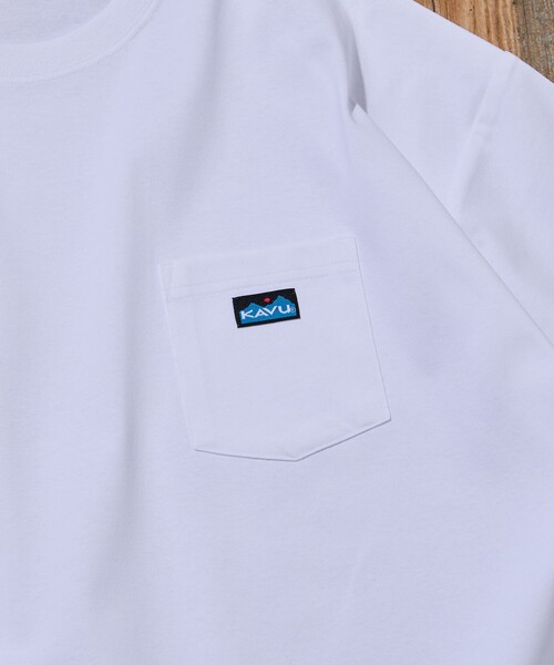 FREAK'S STORE(フリークスストア)の「限定展開 KAVU×FREAK'S STORE カブー 別注 STORATECH ワンポイント刺繍 クルーネック ポケットTシャツ(Tシャツ/カットソー・メンズ・ホワイト/ブラック/ホワイト系その他/グレイッシュベージュ/ネイビー/ブラック系その他・LARGE/MEDIUM/SMALL)」の10枚目の写真
