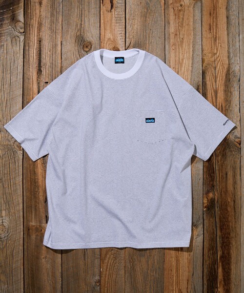 FREAK'S STORE(フリークスストア)の「限定展開 KAVU×FREAK'S STORE カブー 別注 STORATECH ワンポイント刺繍 クルーネック ポケットTシャツ(Tシャツ/カットソー・メンズ・ホワイト/ブラック/ホワイト系その他/グレイッシュベージュ/ネイビー/ブラック系その他・LARGE/MEDIUM/SMALL)」の21枚目の写真