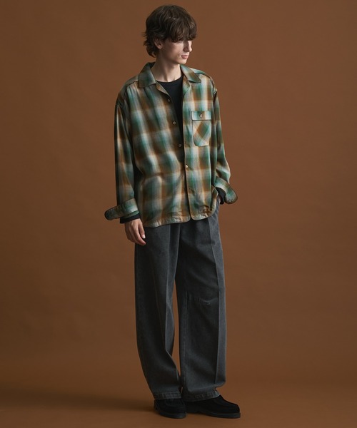 PUBLIC TOKYO（パブリックトウキョウ）の「PUBLIC DENIM エバークリースカーブデニム　/日本製/岡山デニム/ワイドパンツ/バレル/ルーズ（デニムパンツ・メンズ・ダークグレー/インディゴブルー・3/2/1）」の6枚目の写真