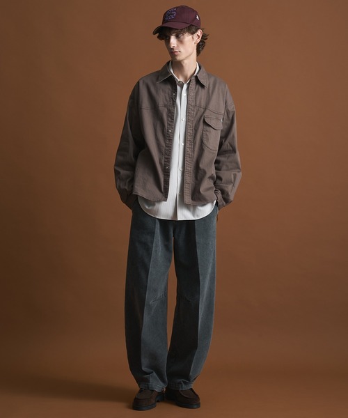 PUBLIC TOKYO（パブリックトウキョウ）の「PUBLIC DENIM エバークリースカーブデニム　/日本製/岡山デニム/ワイドパンツ/バレル/ルーズ（デニムパンツ・メンズ・ダークグレー/インディゴブルー・3/2/1）」の9枚目の写真