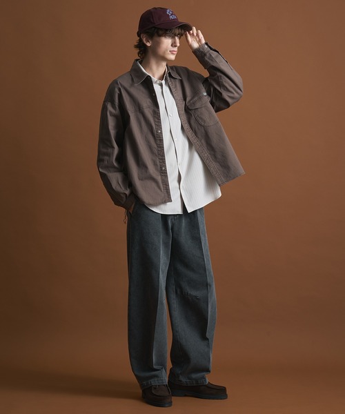 PUBLIC TOKYO（パブリックトウキョウ）の「PUBLIC DENIM エバークリースカーブデニム　/日本製/岡山デニム/ワイドパンツ/バレル/ルーズ（デニムパンツ・メンズ・ダークグレー/インディゴブルー・3/2/1）」の7枚目の写真