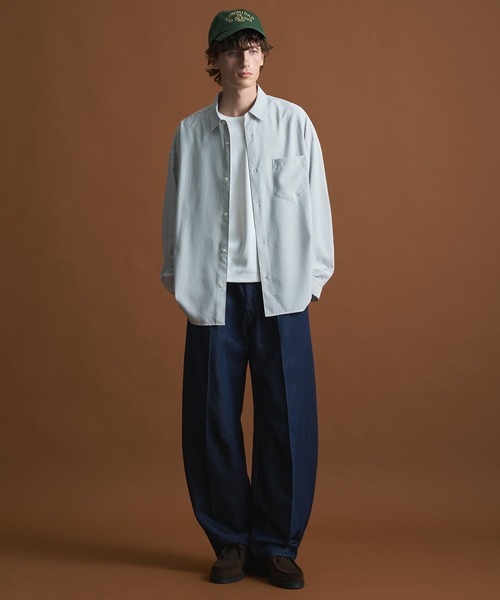 PUBLIC TOKYO（パブリックトウキョウ）の「PUBLIC DENIM エバークリースカーブデニム　/日本製/岡山デニム/ワイドパンツ/バレル/ルーズ（デニムパンツ・メンズ・ダークグレー/インディゴブルー・3/2/1）」の16枚目の写真