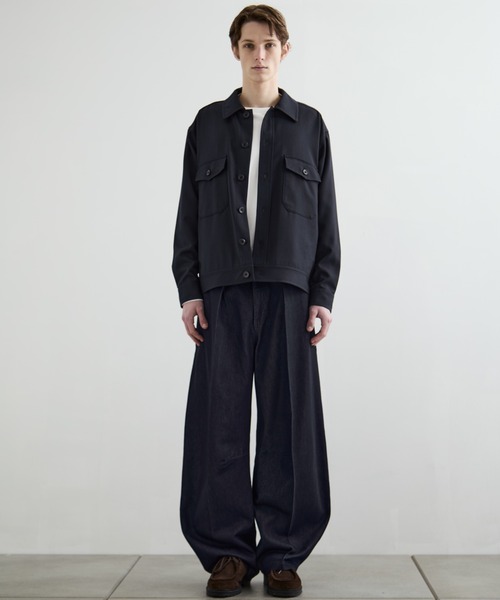 PUBLIC TOKYO（パブリックトウキョウ）の「PUBLIC DENIM エバークリースカーブデニム　/日本製/岡山デニム/ワイドパンツ/バレル/ルーズ（デニムパンツ・メンズ・ダークグレー/インディゴブルー・3/2/1）」の21枚目の写真