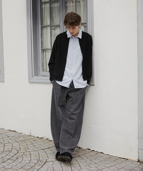 PUBLIC TOKYO(パブリックトウキョウ)の「PUBLIC DENIM エバークリースバレルデニム /日本製/岡山デニム/ワイドパンツ/バルーン/ルーズ/カーブ(デニムパンツ・メンズ・ダークグレー/インディゴブルー・3/2/1)」の17枚目の写真