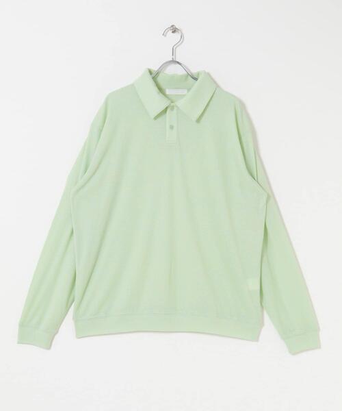SENSE OF PLACE by URBAN RESEARCH（センスオブプレイスバイアーバンリサーチ）の「シアーロングスリーブポロシャツ（ポロシャツ・メンズ・チャコールグレー/グレー/ミント・LARGE/MEDIUM）」の21枚目の写真