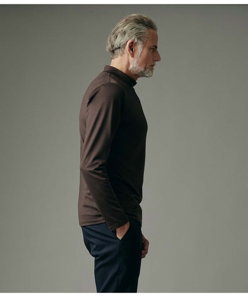 junhashimoto（ジュンハシモト）の「WASHABLE WOOL MOCK NECK T（Tシャツ/カットソー・メンズ・ブラウン/カーキ/ブラック・2/4/5/3）」の8枚目の写真