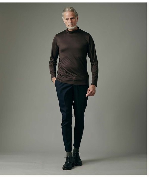 junhashimoto（ジュンハシモト）の「WASHABLE WOOL MOCK NECK T（Tシャツ/カットソー・メンズ・ブラウン/カーキ/ブラック・2/4/5/3）」の4枚目の写真