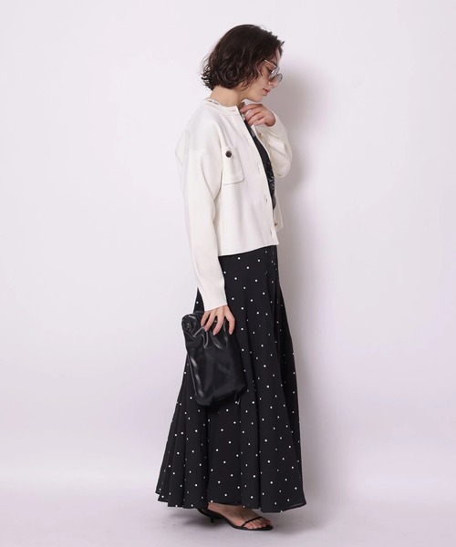 Arpege story（アルページュストーリー）の「シアードットスカート（スカート・レディース・ブラック/ホワイト・2/1/0）」の7枚目の写真