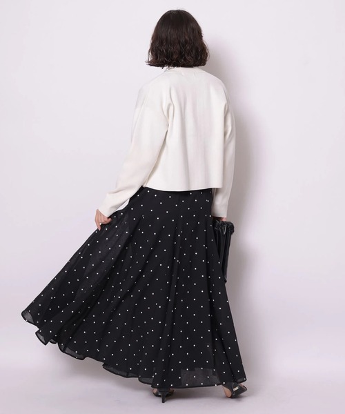 Arpege story（アルページュストーリー）の「シアードットスカート（スカート・レディース・ブラック/ホワイト・2/1/0）」の8枚目の写真