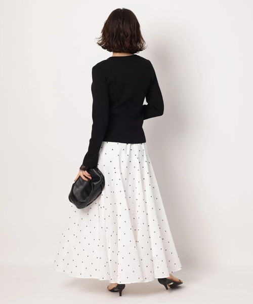 Arpege story（アルページュストーリー）の「シアードットスカート（スカート・レディース・ブラック/ホワイト・2/1/0）」の12枚目の写真