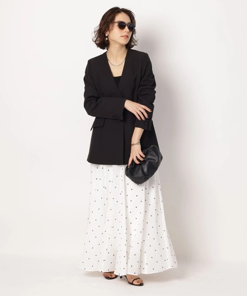 Arpege story（アルページュストーリー）の「シアードットスカート（スカート・レディース・ブラック/ホワイト・2/1/0）」の14枚目の写真